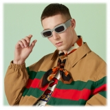 Gucci - Occhiale da Sole Rettangolari - Verde Salvia Marrone - Gucci Eyewear