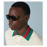 Gucci - Rectangular Frame Sunglasses - Black Grey - Gucci Eyewear