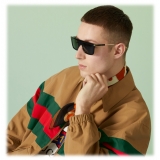 Gucci - Rectangular Frame Sunglasses - Tortoiseshell Green - Gucci Eyewear