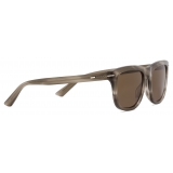 Gucci - Rectangular Frame Sunglasses - Taupe Grey Brown - Gucci Eyewear