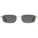Gucci - Rectangular Frame Sunglasses - Gold Grey - Gucci Eyewear