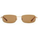 Gucci - Occhiale da Sole Rettangolari - Oro Marrone - Gucci Eyewear