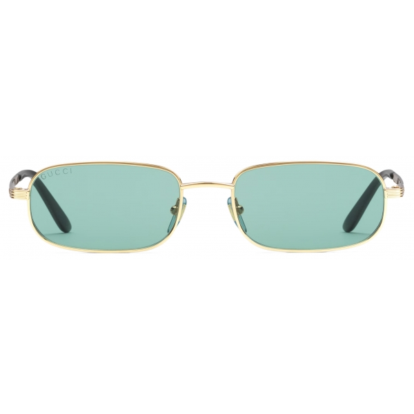 Gucci - Occhiale da Sole Rettangolari - Oro Verde - Gucci Eyewear