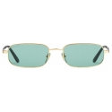 Gucci - Rectangular Frame Sunglasses - Gold Green - Gucci Eyewear