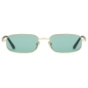 Gucci - Occhiale da Sole Rettangolari - Oro Verde - Gucci Eyewear