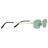 Gucci - Occhiale da Sole Rettangolari - Oro Verde - Gucci Eyewear