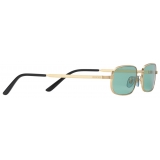 Gucci - Rectangular Frame Sunglasses - Gold Green - Gucci Eyewear