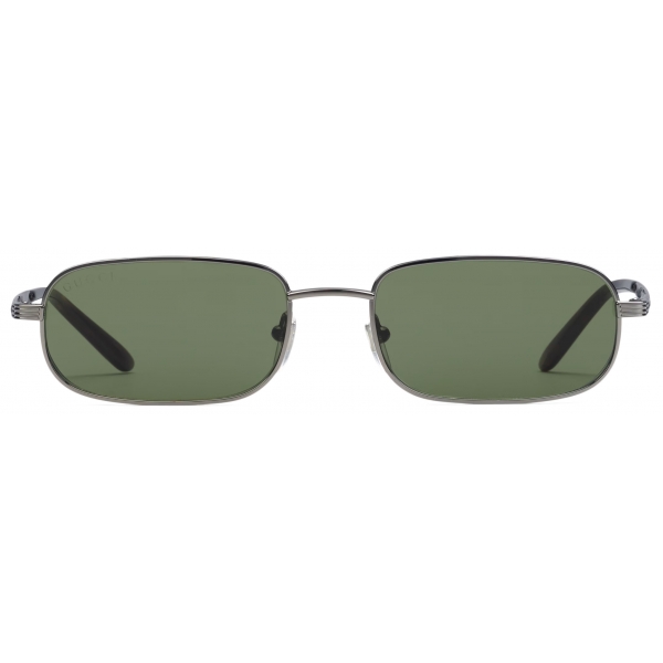 Gucci - Rectangular Frame Sunglasses - Ruthenium Green - Gucci Eyewear ...