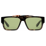 Gucci - Rectangular Frame Sunglasses - Dark Tortoiseshell Green - Gucci Eyewear