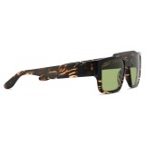 Gucci - Rectangular Frame Sunglasses - Dark Tortoiseshell Green - Gucci Eyewear