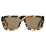 Gucci - Rectangular Frame Sunglasses - Tortoiseshell Brown - Gucci Eyewear