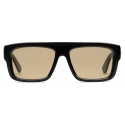 Gucci - Rectangular Frame Sunglasses - Black Light Yellow - Gucci Eyewear