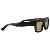 Gucci - Occhiale da Sole Rettangolari - Nero Giallo Chiaro - Gucci Eyewear