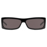 Gucci - Rectangular Frame Sunglasses - Matte Black Dark Grey - Gucci Eyewear