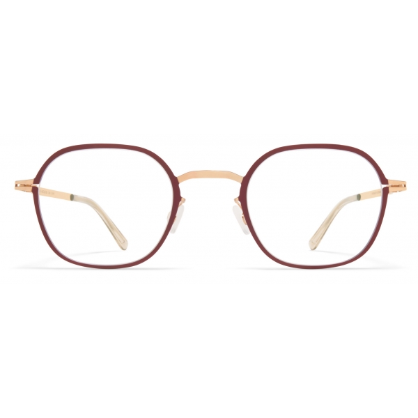 Mykita - Jes - Lite - Champagne Gold Cranberry - Metal Glasses - Optical Glasses - Mykita Eyewear
