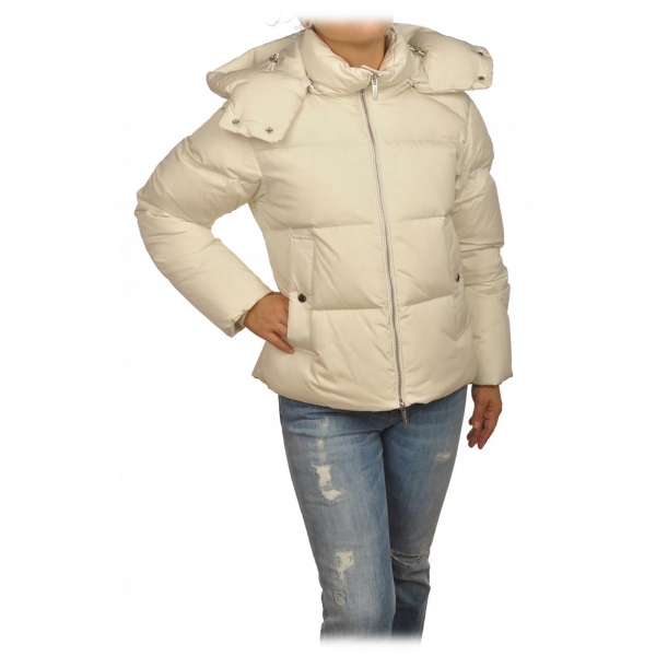 Woolrich - Parka Down Jacket with Removable Hood - Cream - Jacket - Luxury Exclusive Collection