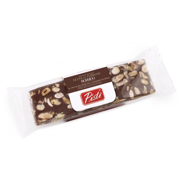 Pistì - Soft Nougat Slice with Sicilian Modican Chocolate - Fine Pastry in Flow Pack