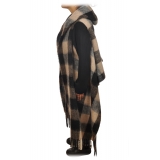 Woolrich - Check Patterned Mantle - Black/Beige - Jacket - Luxury Exclusive Collection