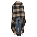 Woolrich - Mantella in Fantasia Check - Nero/Beige - Giacca - Luxury Exclusive Collection