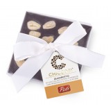 Pistì - Cioccolato Quadrotto - Cioccolato Fondente con Mandorle Intere - Fine Pasticceria in Confezione Regalo Blanca