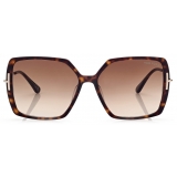 Tom Ford - Joanna Sunglasses - Occhiali da Sole a Farfalla - Havana Scuro - FT1039 - Occhiali da Sole - Tom Ford Eyewear