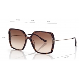 Tom Ford - Joanna Sunglasses - Butterfly Sunglasses - Dark Havana - FT1039 - Sunglasses - Tom Ford Eyewear