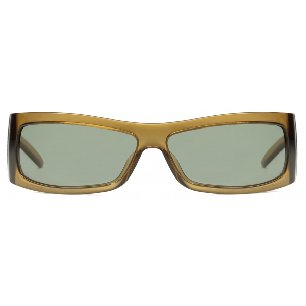 Gucci - Rectangular Frame Sunglasses - Light Brown Dark Green - Gucci Eyewear