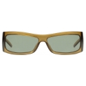 Gucci - Occhiale da Sole Rettangolari - Marrone Chiaro Verde Scuro - Gucci Eyewear