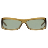 Gucci - Occhiale da Sole Rettangolari - Marrone Chiaro Verde Scuro - Gucci Eyewear