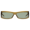 Gucci - Rectangular Frame Sunglasses - Light Brown Dark Green - Gucci Eyewear
