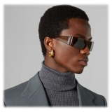 Gucci - Occhiale da Sole Rettangolari - Marrone Chiaro Verde Scuro - Gucci Eyewear