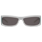 Gucci - Rectangular Frame Sunglasses - Transparent Dark Grey - Gucci Eyewear