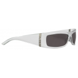 Gucci - Rectangular Frame Sunglasses - Transparent Dark Grey - Gucci Eyewear