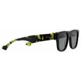 Gucci - Square Frame Sunglasses - Black Green - Gucci Eyewear