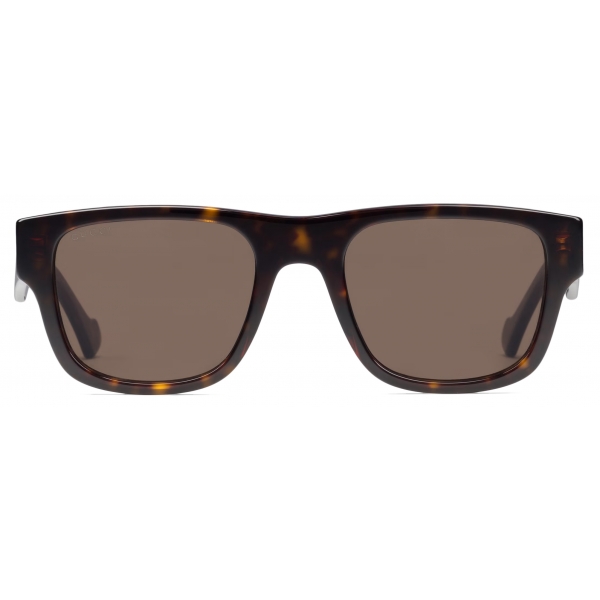 Gucci - Square Frame Sunglasses - Dark Tortoiseshell Brown - Gucci Eyewear
