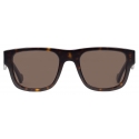 Gucci - Occhiale da Sole Squadrati - Tartaruga Scuro Marrone - Gucci Eyewear