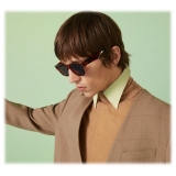 Gucci - Occhiale da Sole Squadrati - Arancione Marrone - Gucci Eyewear