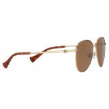 Gucci - Occhiale da Sole Navigator - Oro Marrone - Gucci Eyewear