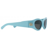Gucci - Occhiale da Sole Cat Eye - Celeste Grigio - Gucci Eyewear
