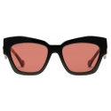 Gucci - Occhiale da Sole Cat Eye - Nero Rosso Arancione Marrone - Gucci Eyewear