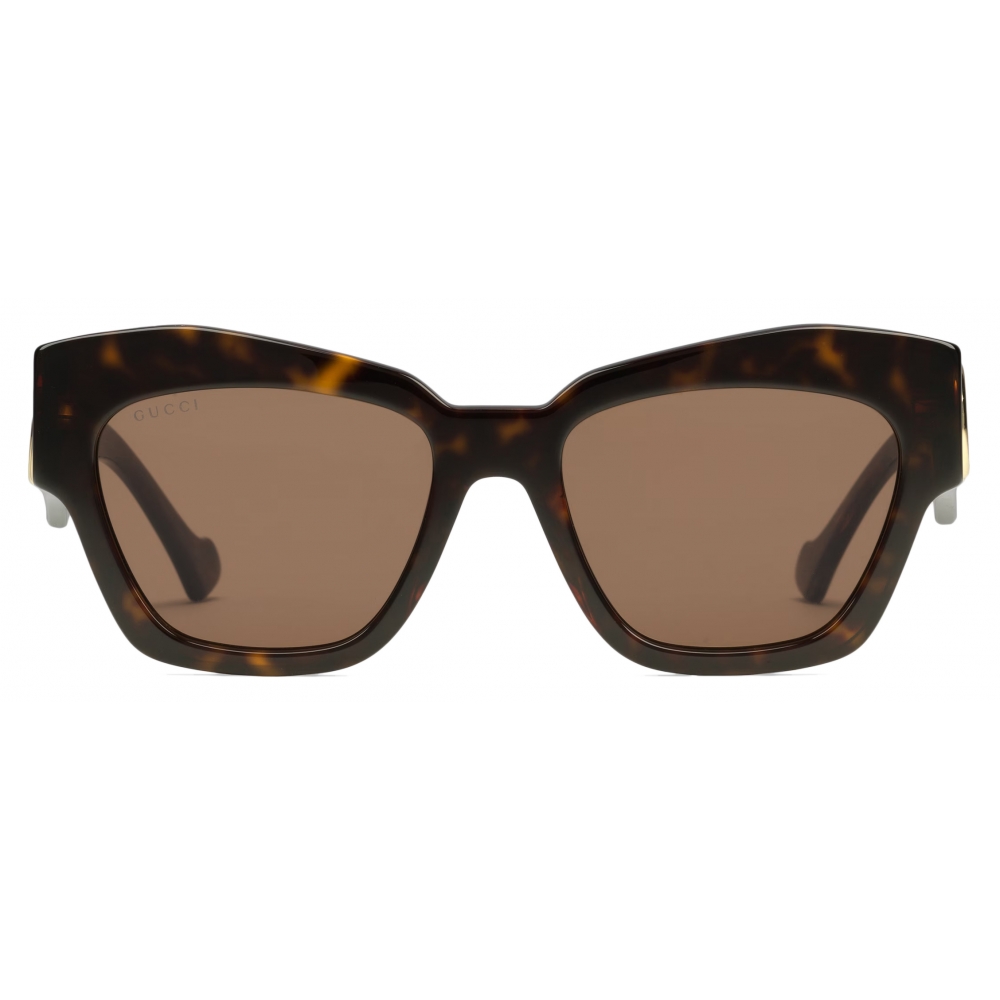 Gucci Cat Eye Frame Sunglasses Tortoiseshell Brown Gucci Eyewear Avvenice 