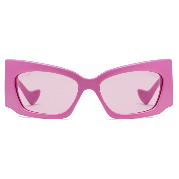 Gucci - Geometric Frame Sunglasses - Pink - Gucci Eyewear
