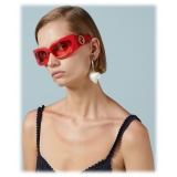 Gucci - Geometric Frame Sunglasses - Red - Gucci Eyewear