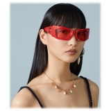Gucci - Occhiale da Sole Geometrica - Rosso - Gucci Eyewear
