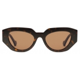 Gucci - Geometric Frame Sunglasses - Tortoiseshell Brown - Gucci Eyewear