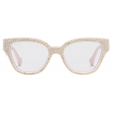 Gucci - Rectangular Frame Sunglasses - Ivory - Gucci Eyewear