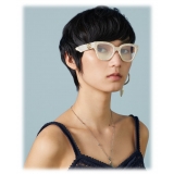 Gucci - Rectangular Frame Sunglasses - Ivory - Gucci Eyewear