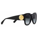 Gucci - Square Frame Sunglasses - Black Grey - Gucci Eyewear