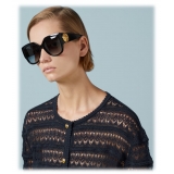 Gucci - Square Frame Sunglasses - Black Grey - Gucci Eyewear