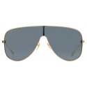 Gucci - Square Frame Sunglasses - Gold Grey - Gucci Eyewear